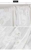 Pure white silk velvet three-dimensional jacquard embroidery spring dress clothing custom fabric