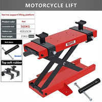 Heavy Duty Motocicleta Jack, adequado para o trabalho de bicicleta ATV Motor, Center Scissor, 500kg