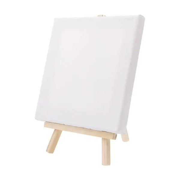 AOOKMIYA 1 Set Mini Blank Canvas with Quality Easel for Painting Acryl