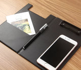 High Quality PU Leather Clipboard A4 Writing Pad Business Office A5 Clipboard Multifunction Padfolio File Folder