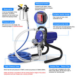 AOOKMIYA High-pressure Airless Sprayer Electric Paint Spraying Machine Multi-purpose Painting Tool Home Improvement Equipment