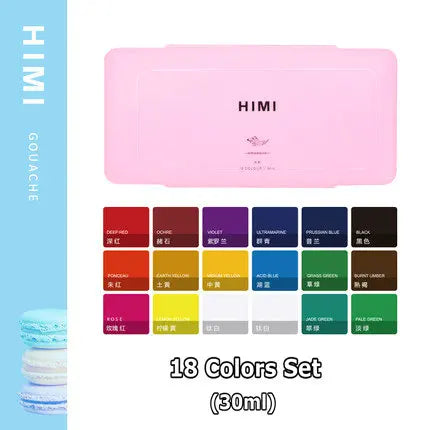 Himi Gouache Paint 56 Colors Miya Jelly Gouache Paint Set 12/24 Colors  Non-toxic Safe Washable Gouache Paintings For Children