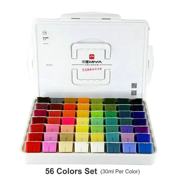 HIMI Set de Pintura de Gouache, 24 Colores x 30ml/1oz con 3