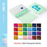 Himi Jelly Gouache Paint Set гуашь 30ml 18/24 Colors Professional Watercolor Drawing Tools Art Supplies for Kids Artist Beginner