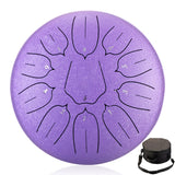 Hluru Glucophone Steel Tongue Drum 15 Notes C/D Tone Music Drum 13 /14 Inch 15 Notes Ethereal Drum Percussion Musical Instrument