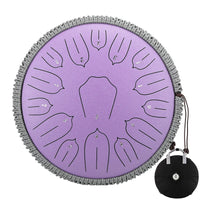 Hluru Glucophone Steel Tongue Drum 15 Notes C/D Tone Music Drum 13 /14 Inch 15 Notes Ethereal Drum Percussion Musical Instrument