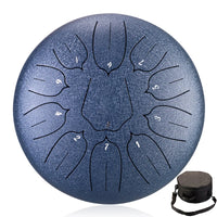 Hluru Glucophone Steel Tongue Drum 15 Notes C/D Tone Music Drum 13 /14 Inch 15 Notes Ethereal Drum Percussion Musical Instrument