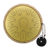 Hluru Glucophone Steel Tongue Drum 15 Notes C/D Tone Music Drum 13 /14 Inch 15 Notes Ethereal Drum Percussion Musical Instrument