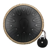 Hluru Glucophone Steel Tongue Drum 15 Notes C/D Tone Music Drum 13 /14 Inch 15 Notes Ethereal Drum Percussion Musical Instrument