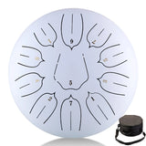 Hluru Glucophone Steel Tongue Drum 15 Notes C/D Tone Music Drum 13 /14 Inch 15 Notes Ethereal Drum Percussion Musical Instrument