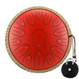 Hluru Glucophone Steel Tongue Drum 15 Notes C/D Tone Music Drum 13 /14 Inch 15 Notes Ethereal Drum Percussion Musical Instrument