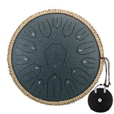 Hluru Glucophone Steel Tongue Drum 15 Notes C/D Tone Music Drum 13 /14 Inch 15 Notes Ethereal Drum Percussion Musical Instrument