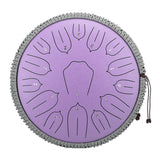 Hluru Glucophone Steel Tongue Drum 15 Notes C/D Tone Music Drum 13 /14 Inch 15 Notes Ethereal Drum Percussion Musical Instrument