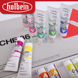 Holbein Artist Opaque Acrylic Watercolor Pigment,12Color 20ml Suit Professional Painting Graffiti,High Concentration,Sketching