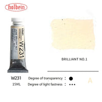 Holbein Artists' Transparent Aquarela Tinta, Tubos Aquarela, Art Aquarela, Pigmento Profissional, Suprimentos de Desenho, 15ml, 0.5oz