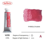 Holbein Artists' Transparent Aquarela Tinta, Tubos Aquarela, Art Aquarela, Pigmento Profissional, Suprimentos de Desenho, 15ml, 0.5oz