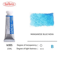 Holbein Artists' Transparent Aquarela Tinta, Tubos Aquarela, Art Aquarela, Pigmento Profissional, Suprimentos de Desenho, 15ml, 0.5oz