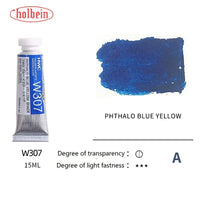 Holbein Artists' Transparent Aquarela Tinta, Tubos Aquarela, Art Aquarela, Pigmento Profissional, Suprimentos de Desenho, 15ml, 0.5oz