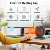 Hot Air Blower Electric Heater Heating Fans Mini PTC Fan Heater Bathroom Fan Heaters Portable Smart Fan Heater for Bathroom Home