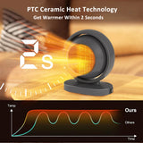 Hot Air Blower Electric Heater Heating Fans Mini PTC Fan Heater Bathroom Fan Heaters Portable Smart Fan Heater for Bathroom Home