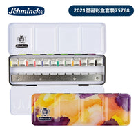 Imported schmincke Christmas limited model watercolor pigment college solid Aquarelle set professional students art supplies