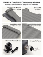 AOOKMIYA Inflatable Mattress Car Travel Self-Inflating Air Mattress Folding Camping Sleeping Air Bed With Pillow & Air Pump