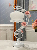 Iron Art Decorative Table Lamp Warm Romantic Girl Bedroom Bedside Lamp Changming KT-C