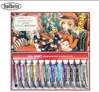 Japan Original Holbein Transparent Watercolor Pigment Seven Gods Nana Natsume Limited Edition 12 Colors Pack Acuarela