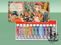 Japan Original Holbein Transparent Watercolor Pigment Seven Gods Nana Natsume Limited Edition 12 Colors Pack Acuarela