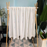 Japanese embroidery curtain tulle Bookcase cabinet curtains coffee door curtain versatile custom cotton linen partition yarn