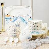 AOOKMIYA Jingdezhen fashionable new tableware set, porcelain set and domestic gift plate