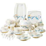 AOOKMIYA Jingdezhen fashionable new tableware set, porcelain set and domestic gift plate