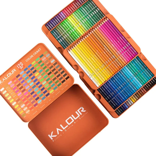 Kalour kalour professional colored pencils,set of 240 colors,artists soft  core with vibrant color,ideal for drawing sketching shadin