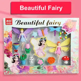 Kawaii Fairy Princess Cartoon Eraser Set para Crianças, Borrachas de Alimentos, Novidade Animal Shape Rubber, Artigos de papelaria bonitos