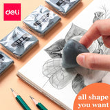 Kneadable Art Erasers Pencil Rubber Very Soft Grey Color Sketch Professional Drawing School Students Kids Class Funny Toy 71070