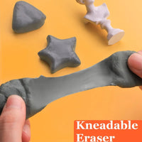 Kneadable Art Erasers Pencil Rubber Very Soft Grey Color Sketch Professional Drawing School Students Kids Class Funny Toy 71070