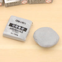 Kneadable Art Erasers Pencil Rubber Very Soft Grey Color Sketch Professional Drawing School Students Kids Class Funny Toy 71070