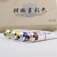 Korea shinhan Chinese painting pigment ink painting pigment set 20ml 24 colors school supplies art supplies