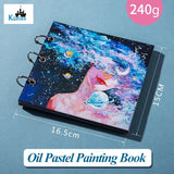 Kuelox preto/branco óleo pastel pintura livro papelão recarga 20 folhas 240g pintura papel profissão estudante arte suprimentos