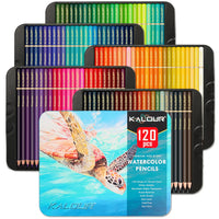 Lápis Aquarela de 120 Cores Lápis Coloridos Solúveis em Água Profissional Com Caixa De Metal para Adulto Coloring Book Artist Student