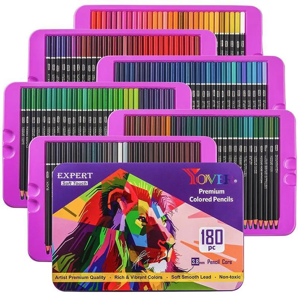 Lápis colorido para crianças, De volta ao material escolar, Pintura de arte, Desenho, Pintados à mão, Cores infinitas, Papelaria, 180pcs