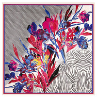 LESIDA Silk Scarf Women Large Shawls Feather Print Stoles Square Bandana Luxury Brand Kerchief Scarves Female Foulard 1306