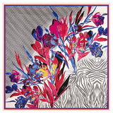 LESIDA Silk Scarf Women Large Shawls Feather Print Stoles Square Bandana Luxury Brand Kerchief Scarves Female Foulard 1306