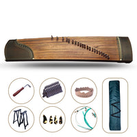 LOMMI Concert Grade Black Sandalwood Guzheng Paulownia Soundboard & Backboard Carrying Soft Case Stands Finger Picks Strings SET