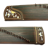 LOMMI Master Advanced Zither Sandalwood Guzheng Instrument 21 Strings Chinese Zither Lotus Pattern Inlay Harp Full Accessories