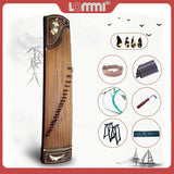 LOMMI Master Guzheng Handmade Harp Koto Chinese Guzheng Sandalwood Paulownia Acient Girl Pattern Inlay Full Accessories KIT NEW