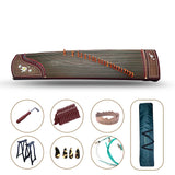 LOOK Advanced Grade Rosy Sandalwood Chinese Harp Nice Flower Shell Inlay Full Accessories Guzheng Nails Strings Stands Hammer