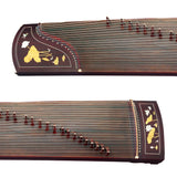 LOOK Advanced Grade Rosy Sandalwood Guzheng Abalone Shell Lotus Carved Chinese Zither Harp W/ Full Accessories For Performance