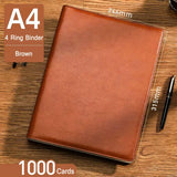 Large Capacity Business Card Holder Book 1000/600/400/360 Slot Business Card Organizer PU Leather Name Card Book Card Binder A4