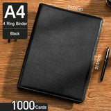 Large Capacity Business Card Holder Book 1000/600/400/360 Slot Business Card Organizer PU Leather Name Card Book Card Binder A4